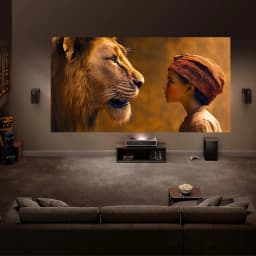 Restored Hisense PT1 Ultra Short Throw Triple Laser Projector, 4K UHD, Google TV, 80'' - 150'', 2500 Lumens - Thumbnail 4