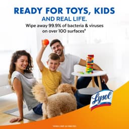 Lysol Disinfecting Wipes, All Purpose Cleaner, Multi Surface Antibacterial Cleaning Wipes, Cleaning Supplies, Lemon + Mango & Hibiscus + Crisp Linen - Thumbnail 8