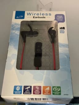 RHEA- Ilive Iaeb16B Wireless Bluetooth Earbud Headphones, Red And Black , New - Thumbnail 4