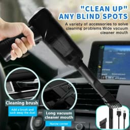 Portable Cleaner Wet Dry Handheld Strong Suction Office Home Car Vacuum Duster - Thumbnail 4