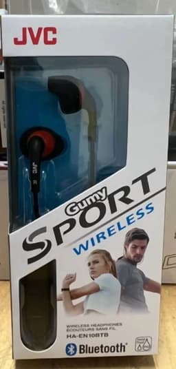 RHEA- Jvc Bluetooth Earbuds, Wireless Sweatproof Sport Headphones, Black Gum Haen10Btb - Thumbnail 1