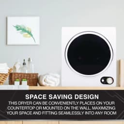 Urban Living 1.5-cu. ft. Compact Electric Dryer, Small Portable Clothes Dryer for Apartment and Small Spaces in White - Thumbnail 4