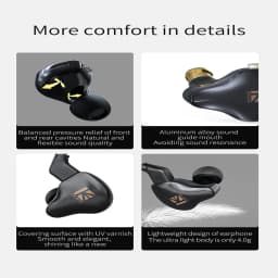 KBEAR KS1 in Ear Monitor Bass Earbuds Wired Earbuds,Clear Sound Stereo Headphones, Vocals Forwards High Resolution Noise Canceling Earphones,Dual - Thumbnail 5