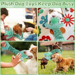 Dog Toy for Aggressive Chewers：Large Plush Dog Toys with Squeaker to Keep Them Busy - Thumbnail 6