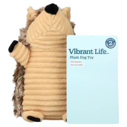 (3 pack) Vibrant Life Brown Hedgehog Plush Dog Toy with Squeaker, Chew Level 2 - Thumbnail 8