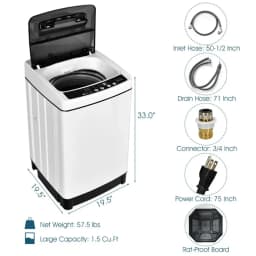Kadyn 1.5 cu ft Full-Automatic Washing Machine with Stainless Steel Inner Barrel - Thumbnail 3
