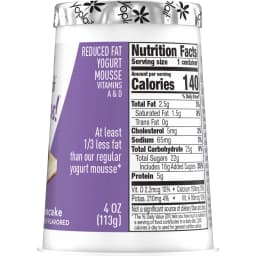 Yoplait Whips Reduced Fat Yogurt Mousse, Cherry Cheesecake Flavored, 4 OZ Yogurt Cup - Thumbnail 12