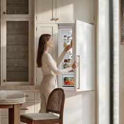 Ca'Lefort 22 Inch Panel Ready Refrigerator,Built-In Refrigerator with Freezer, 3-Zone Cooling,for Home Bars & Kitchen Designs(Panel Not Included) - Thumbnail 10