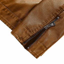 Maoxin Men's Leather Jacket Men Leather Jacket Multiple Pockets Zipper Loose Coat Solid Color Long Sleeved Hooded Leatherwear Loose Coat Leather Jackets for Men - Thumbnail 6