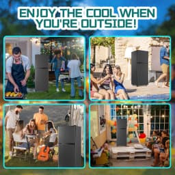 JIEJIA 5.0 Cu.Ft Apartment Size Refrigerators with Separate Freezer, 2 Door Refrigerator, Small Fridge with Freezer, Gray - Thumbnail 3