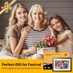 Kodak 10-inch WIFI Digital Picture Frame, Solid Wood Tone Frame, Gift for Loved One - Chocolate - Thumbnail 10
