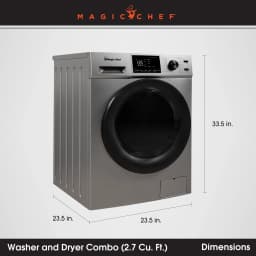 Magic Chef 2.7 cu. ft. All-in-One Washer and Dryer Combo in Silver in Silver - Thumbnail 6