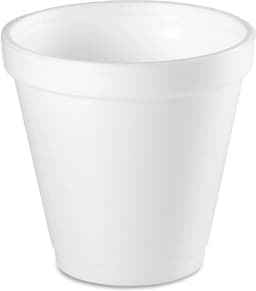 EcoQuality 6 oz White Insulated Foam Drinking Cup Single Use Disposable for Drinks Water Coffee Tea Soda Juice (100) - Thumbnail 1