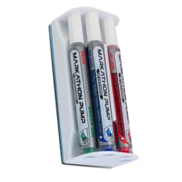 Pentel Markathon Pump Dry Erase Marker, Chisel Tip, Assorted Colors, 4-Pack with Eraser - Thumbnail 4
