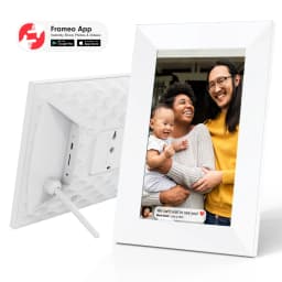 onn 10” Wi-Fi Digital Picture Frame | Send Photos & Videos Instantly via the Free Frameo App, 100147212, White - Thumbnail 1