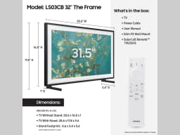SAMSUNG 32" Class LS03B The Frame QLED HDR Smart TV - QN32LS03CBFXZA - Thumbnail 6