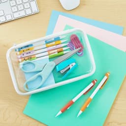 Pen+Gear Zipper Pencil Case, Pencil Boxes for School, White - Thumbnail 7