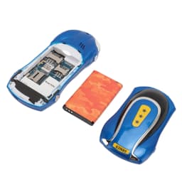 Dual SIM Elderly Unlocked Cell Phone 1.8" Screen Big Button Car Shape Emergency Mobile Phone for Children Seniors Blue - Thumbnail 3