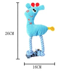 Yuehao Pet Supplies Squeaky Dog Toys for Small and Medium Dogs Durable Puppy Toys Dog Chew Toys with Rope Legs Blue - Thumbnail 3