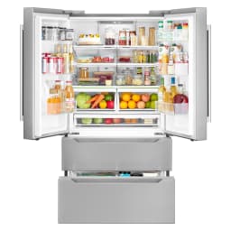 22.5 cu. ft. 4-Door French Door Refrigerator with Handles in Stainless Steel - Thumbnail 4