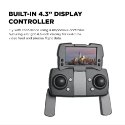Vivitar SkyVision 4K Ultra HD GPS Foldable Video Drone with 4.3" Display Controller, Brushless Motors, 1-Axis Gimbal, VR Headset, 17-Minute Flight - Thumbnail 8