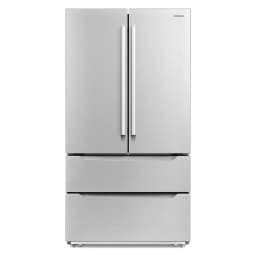 22.5 cu. ft. 4-Door French Door Refrigerator with Handles in Stainless Steel - Thumbnail 1
