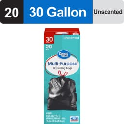 Great Value 30-Gallon Drawstring Multi-Purpose Trash Bags, 20 Bags - Thumbnail 2