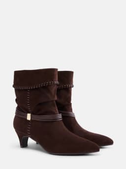 Scenario Women's Kitten Heel Short Boots - Thumbnail 3