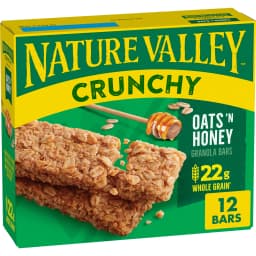 Nature Valley Crunchy Granola Bars, Oats 'n Honey, 12 Count, 8.94 oz (6 Pouches) - Thumbnail 1