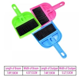 Mini Broom and Dustpan Set,Pet Cats Puppy Toilet Cleaning Kit Dust Pan - Portable Cleaning Tool with Hand for Office,Home,Desk,Shelf,Floor,Bed,Car - Thumbnail 2