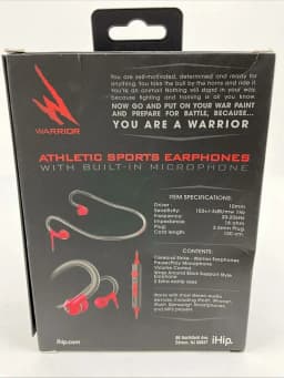 RHEA- Warrior By Ihip Cerebral Strike Athletic Sports Earhook Headphones - Thumbnail 2