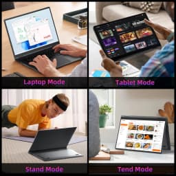 Golzer 16in Laptop 2 in 1 Touchscreen, Windows 11 Convertible Laptop, 16GB DDR4 640GB Storage - Thumbnail 4