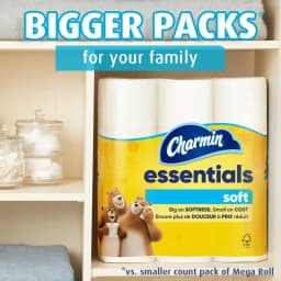 Charmin Essentials Soft Toilet Paper 12 Mega Rolls, 330 Sheets Per Roll - Thumbnail 7