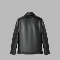 Maoxin Men's Jacket Men's Fashion Vintage Motorcycle Solid Color Zipper Pocket Leather Long Sleeved Hooded Jacket Plus Size Leather Jacket Black M - Thumbnail 8