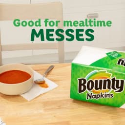 Bounty Quilted Napkins 1-Ply 12 1/10 x 12 White 200/Pack (96595PK) SHO4 - Thumbnail 3