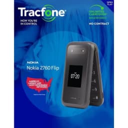 TracFone Nokia 2760 Flip |4GB | Black Prepaid Flip Phone | Brand New - Thumbnail 1