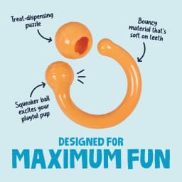 goDog Looper Puzzle Dog Toy, Orange, One Size - Thumbnail 2