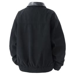 FNFYFH Men Barn Jackets with Faux Leather Collar Big and Tall Bomber Jacket Lightweigh Zip Up Stylish Fall Coat Biker Coats - Thumbnail 4