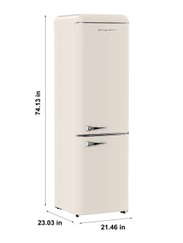 Frigidaire 9.0 Cu. ft. Bottom Mount Retro Refrigerator, Apartment Size Compact Fridge in Cream - Thumbnail 7