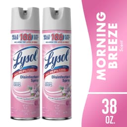 Lysol Disinfectant Spray, Sanitizing and Antibacterial Spray, Deodorizer, Early Morning Breeze, 19 oz (Pack of 2) - Thumbnail 1