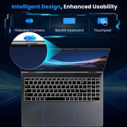 Golzer 16in Laptop 2 in 1 Touchscreen, Windows 11 Convertible Laptop, 16GB DDR4 640GB Storage - Thumbnail 7