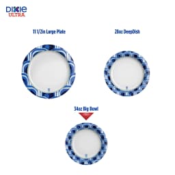 (2 pack) Dixie Ultra Big Bowl Disposable Paper Bowls, 34 oz, Multi-Color, 25 Count - Thumbnail 5