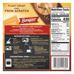 Banquet Sausage and Gravy Deep Dish Pot Pie, Frozen Meal, 7 oz - Thumbnail 8