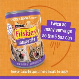 Purina Friskies Meaty Bits Chicken Dinner in Gravy Wet Cat Food, 13.5 oz Can - Thumbnail 9