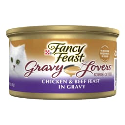 Purina Fancy Feast Gravy Lovers Wet Cat Food, Chicken & Beef in Gravy, 3 oz Can - Thumbnail 1