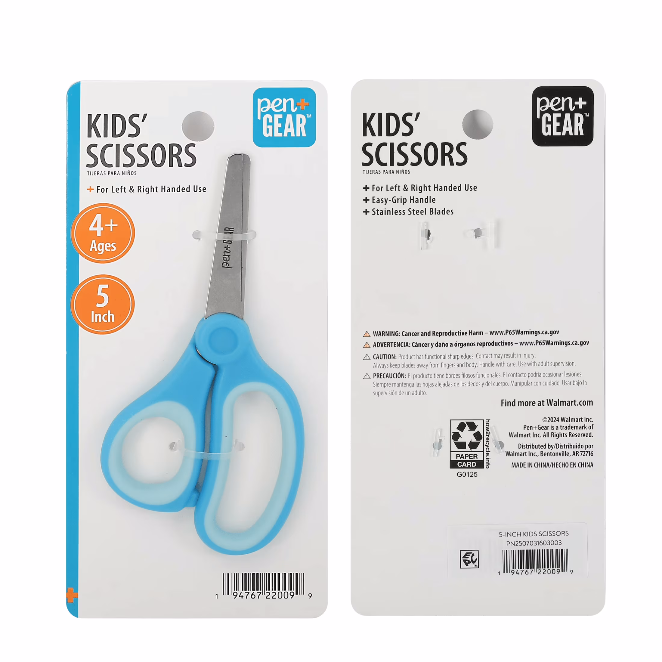 Pen+Gear 5-inch Blunt-Tip Kids Scissors, Age 4-7, School Supplies, Multi-Purpose, Blue - Thumbnail 10