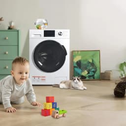 Smad 2.7 Cu ft Compact Front Load Washing Machine with Quiet Inverter Motor, 36 Mins Quick Wash, 12 Washing Programme - Thumbnail 2