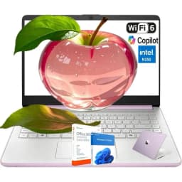 HP 14" HD Student Business Laptop, Intel Quad-Core N150, 8GB RAM, 256GB Storage, (128GB UFS+128GB SD Card),Webcam, HDMI - Thumbnail 1