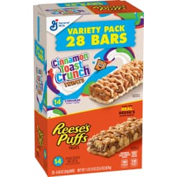 Cinnamon Toast Crunch and REESE'S Puffs Cereal Treat Bars, Variety Pack, 28 Count, 23.8 oz - Thumbnail 9