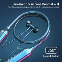 New Knack- Bluetooth 5.3 Neckband Wireless Headphones Headset Hifi Stereo Earbuds Earphone - Thumbnail 3